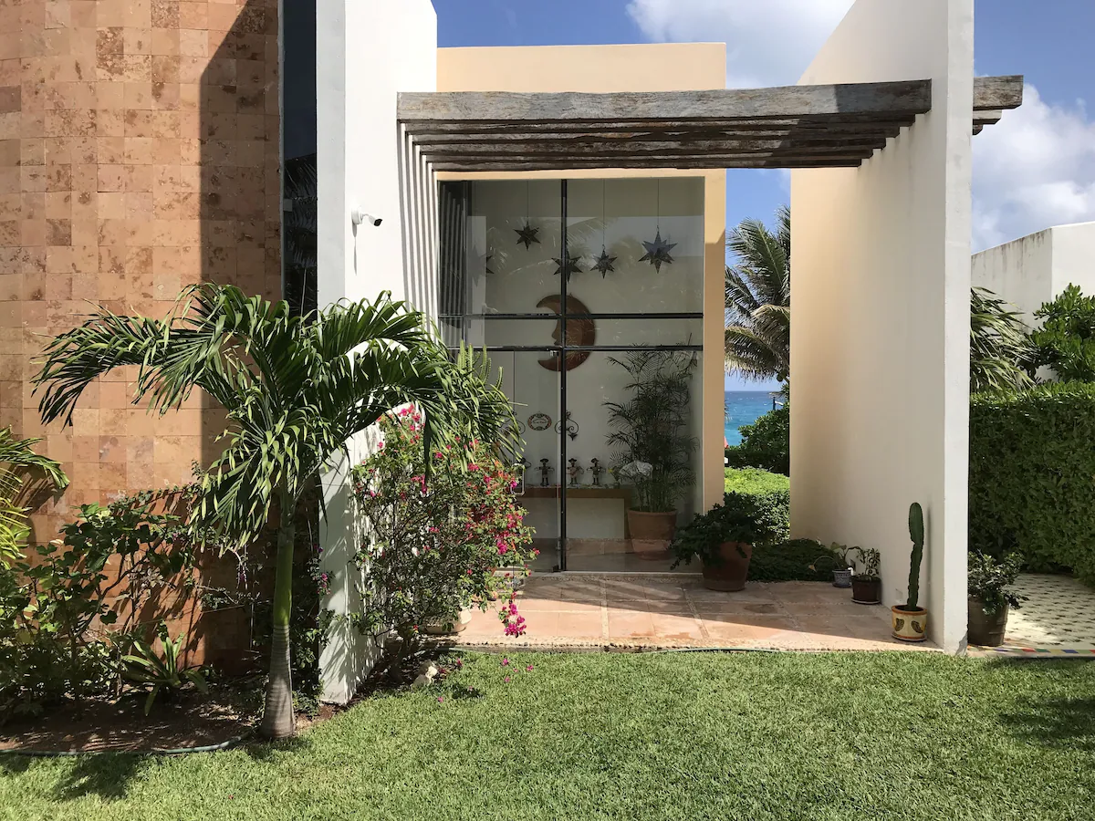 Vista al Caribe desde la palapa